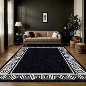 Geometric Pattern Floor Mat, Non-slip Soft Floor Carpet, Rectangle Home Decorative Mat for Living Room Bedroom, Vanity Decor Accessories, Home Decor Rugs, Decorative Area Rug