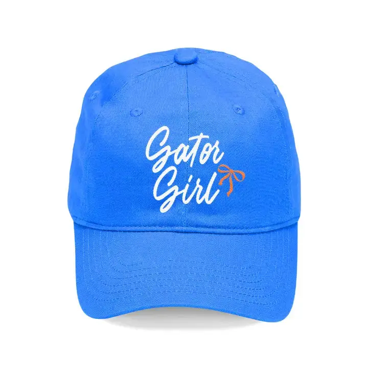 Florida Gator Girl Embroidered Hat Sunshine State Baseball Cap for Women #M190VL-BLU-GGIRL