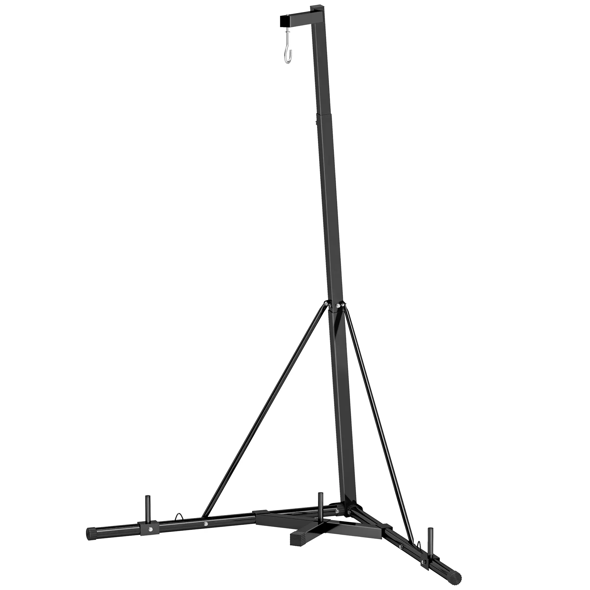 Foldable Punch Bag Stand - Height-Adjustable, Heavy-Duty Steel Frame with Weighted Base, Free-Standing Home Gym Equipment for Boxing, MMA Training