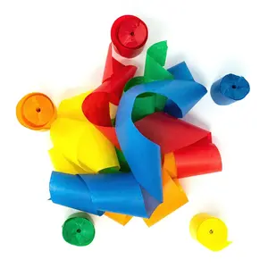 Multicolor Rainbow Tissue Paper Streamers - 20 Rolls (1" x 30')