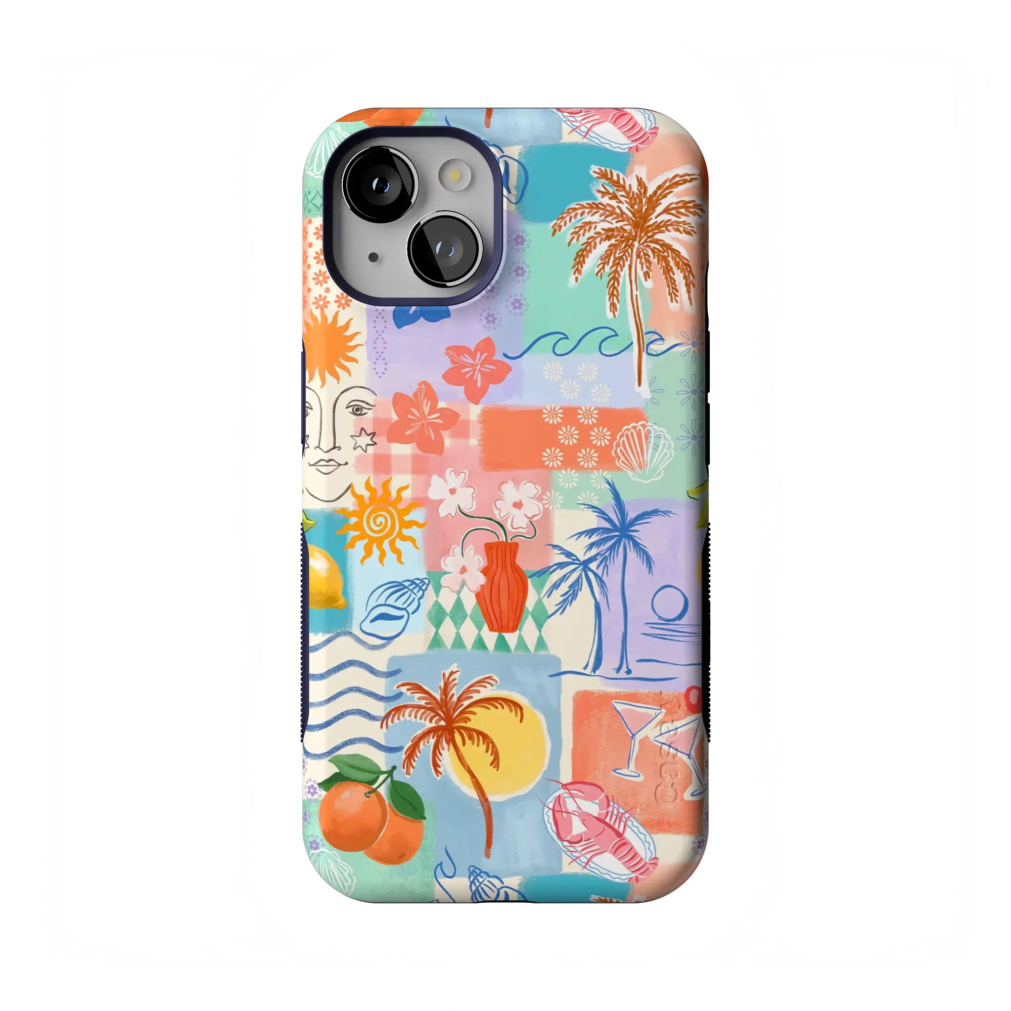 Casely iPhone 13 Case | Tropical Heat | Beachy Collage | Bold Protective Design | Compatible with MagSafe