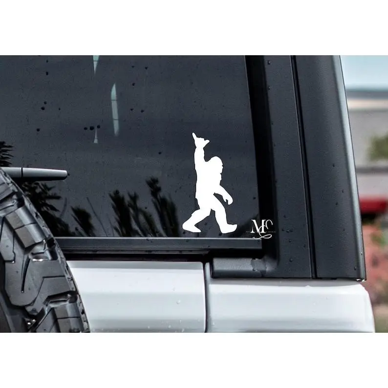 Bigfoot Hangloose Vinyl Car Decal, Sasquatch Vinyl Sticker For Window