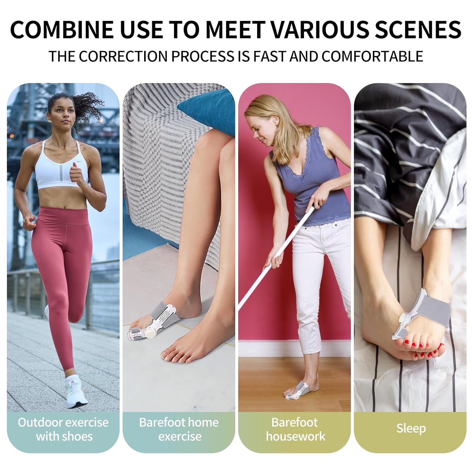 Unisex Bunion Corrector: Adjustable Big Toe Relief Splint and Hammer Toe Corrector—Comfortable, Effective, and Dual-Action.