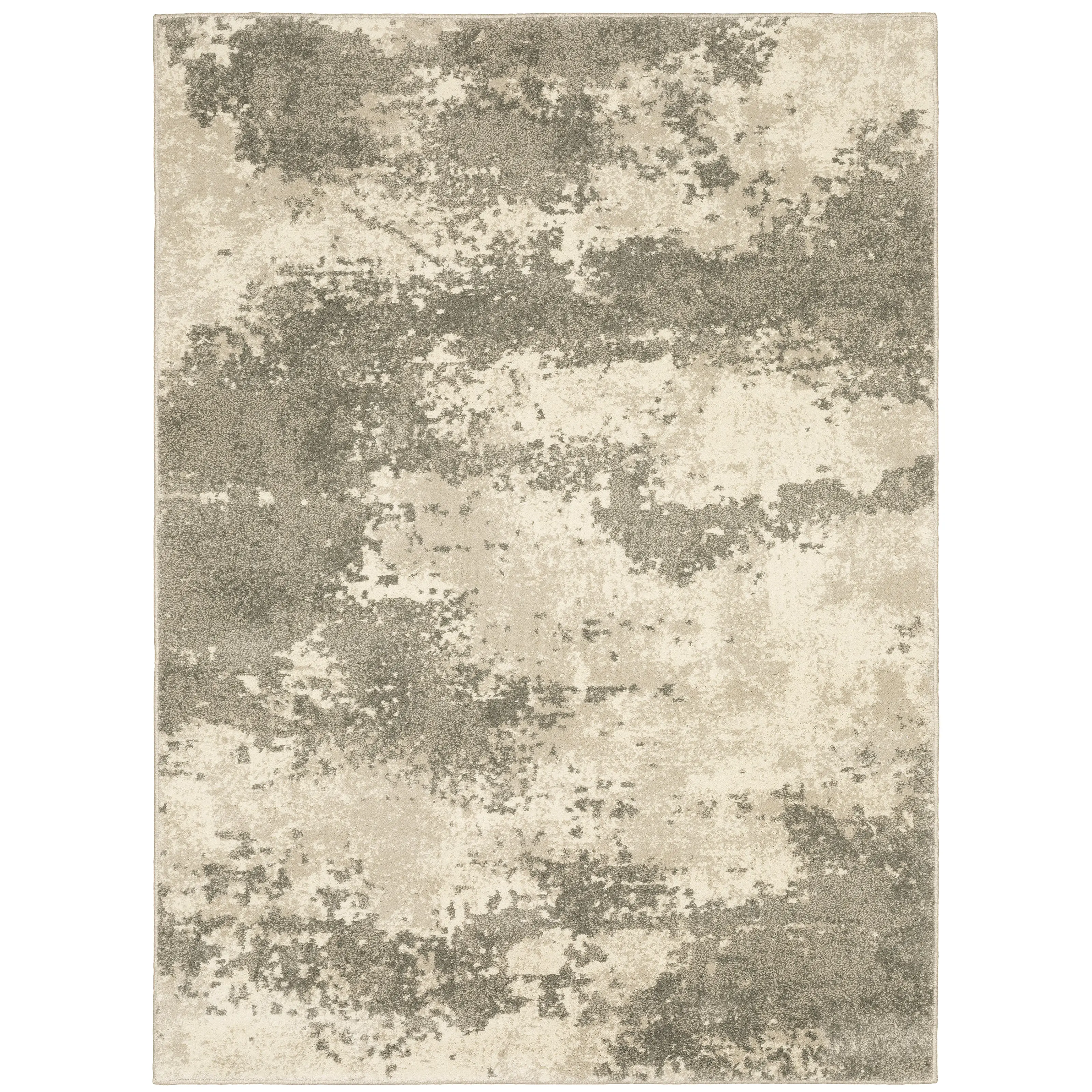 Oriental Weavers Carson 0734D Beige Grey Industrial Machine Woven Rugs