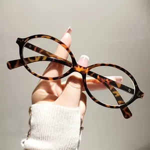 Elegant Oval Reading Glasses for Women | Vintage Leopard & Black Frame Presbyopic Eyewear | Lightweight Retro Style Readers