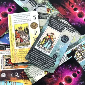 Spanish Tarot Card Game for Beginners, Zodiac Oracle Cards, Tabletop Game, Perfect for Exploring Divination