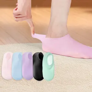 5 Pairs Silicone Moisturizing Foot Socks Women Soft Gel Rubber Socks  Silicone Socks for Dry Cracked Feet Foot Spa Pedicure Sock Anti-Slip Moisturizer Sock Softening Rough Skin Calluses