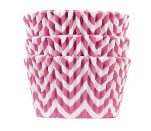 Pink Chevron Cupcake Liners 50-count