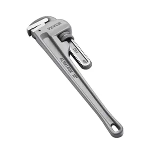 VEVOR Pipe Wrench,  18" Aluminum Straight Pipe Wrench, Adjustable Plumbing Wrench, with High Strength Jaw and Ergonomic Handle, Easy to Carry, Hangable Design, for Water Pipes, Automotive Repairs
