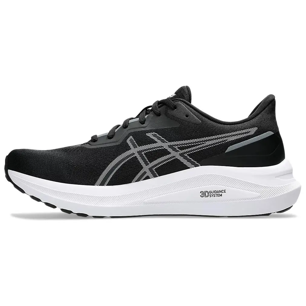 ASICS GT 1000 13 Black White Cushioned Breathable Low Top Running Shoes Men's Grey 1011B858-003