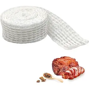 Meat Netting Roll, Elastic Beef Netting Ham Sock Twine Smoked Meat Net for Meat Cooking Meat Sausage Making Size 18