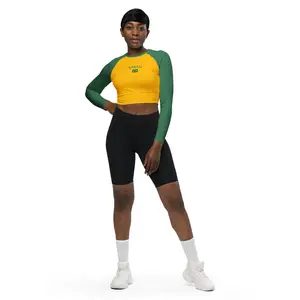 Brasil flag - long-sleeve crop top