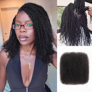 [Style Icon]  Updated Afro Kinky Bulk Hair No Short Hair Human Hair Extensions for Braiding Mini Twists