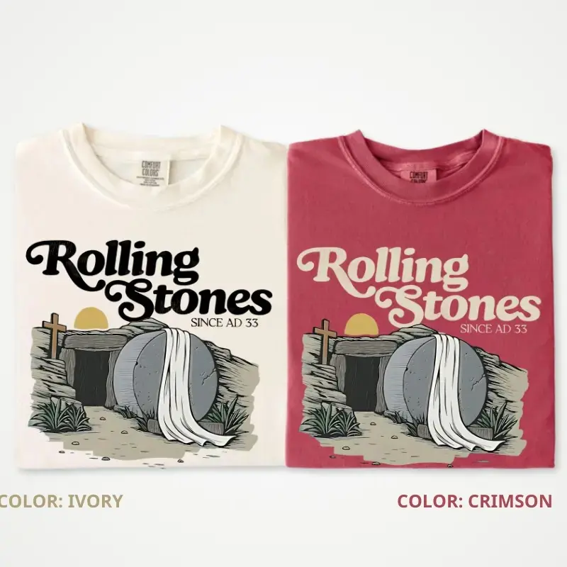 Comfort Colors Rolling Stones T-Shirt, Trendy Easter Clothing, Cotton Crewneck Unisex T-Shirt, Easter Gift