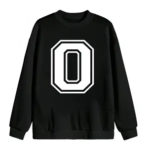 Long Sleeve Sweatshirt Featuring Letter O Initial in Varsity Alphabet Style