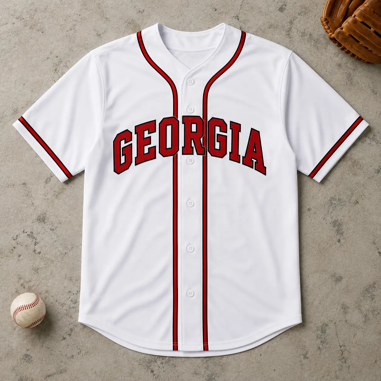 Custom Baseball Jersey, Personalized Name And Number Button Down Sports Shirt, White Athletic Team Uniform, Breathable Game Day Apparel, Adult Unisex Fan Gift, Custom Baseball Top For Players And Sports Fans