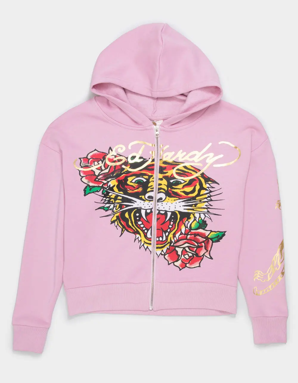 ED HARDY Tiger Rose Girls Zip-Up Hoodie