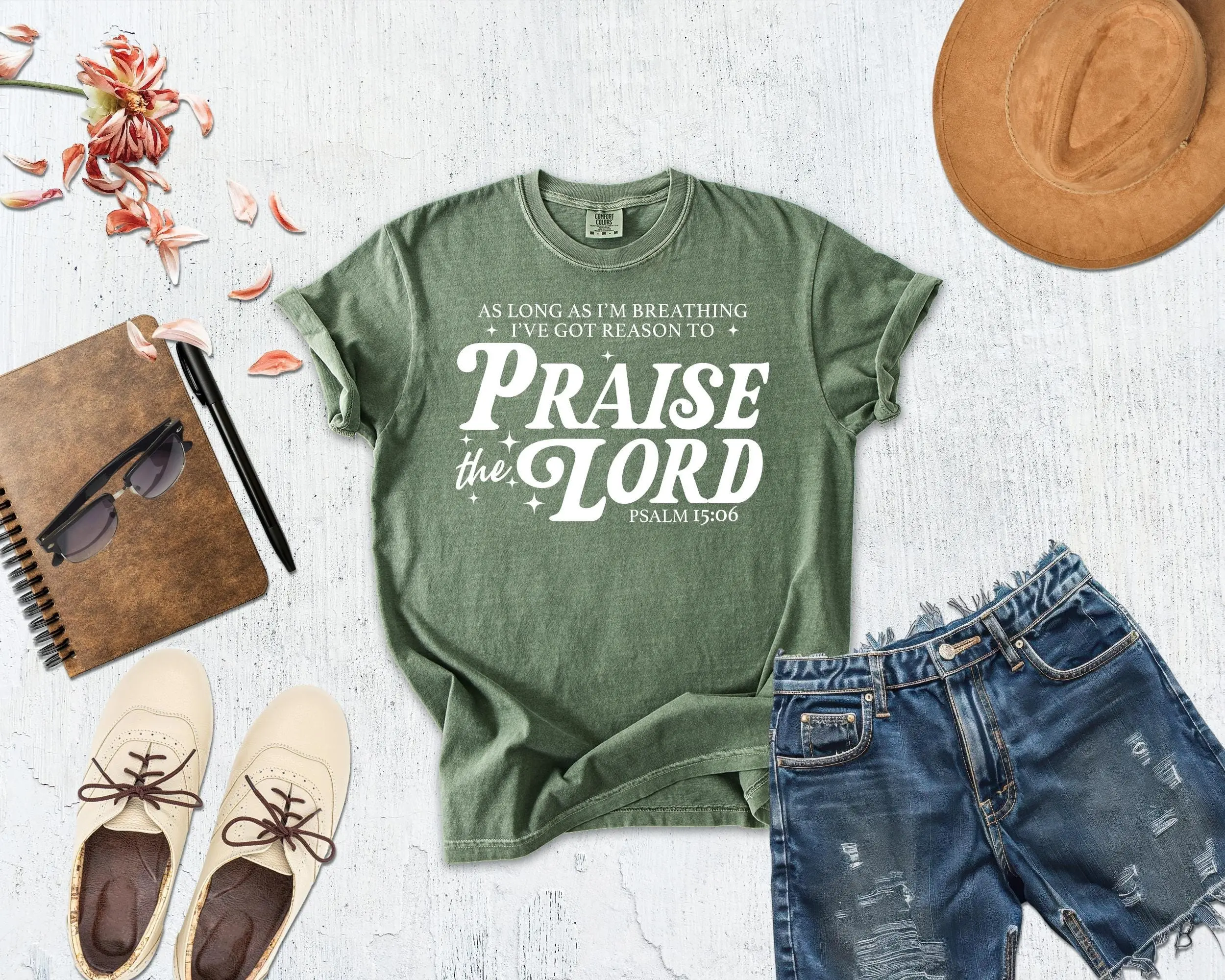 Comfort Colors Praise The Lord Shirt, Worship Shirt, Praise God T-Shirt, Christian Tee, Brandon Lake Elevation Worship Christian Shirt