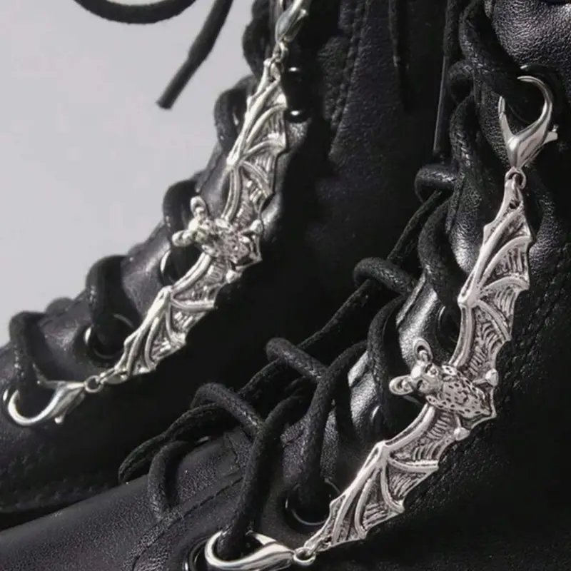 2pcs Bat Shoe Charms, Detachable Shoe Decorations, DIY Decorative Shoe Accessories, Casual Style, All Seasons, Plain Pattern, Detailed Design, Bling Shoe Charms, Shoe Charms Set
