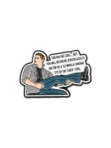 Cartoon Movie Character Pins, Alloy Brooch Pin, Unique Quote Design Brooches, Unisex Fashion Accessories, Elegant Clothing Backpack Decorations, Clip
