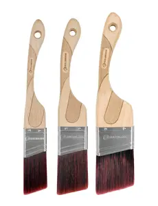ROLLINGDOG Angled Paint Brush - Trim Brush with Ergonomic Wood Handle for Wall, Furniture, Cutting in Painting,3PC(1.5",2",2.5")