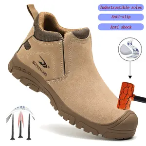 Composite toe work boot Men steel toe safety shoes all-season outdoor Roofing Shoes Indestructible soles advanced non-slip traction anti piercing shoes protective footwear lifesaver boot industrial construction