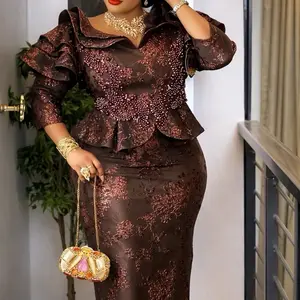 Emerald Royal Brocade Couture Set