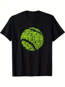 Tennis Terminology Tennis Player Playing Tennis T-Shirt, US Open, Men's T-Shirt, Black Friday, fall season style, for adults, quick-dry performance, Halloween, Thanksgiving, outdoor inspired