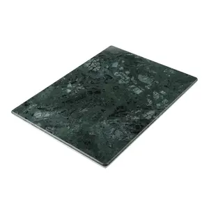 Indian Natural Marble Surface Cutting Board for Kitchen (16 * 12" Indian Green Marble Top+Ceramic Base)