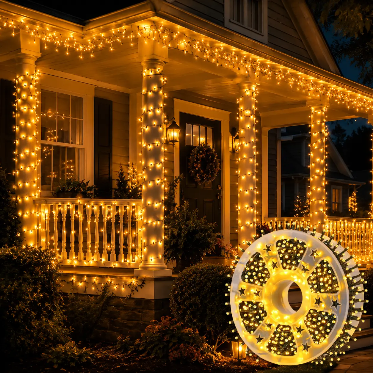 800-LED Solar String Set, 334.6ft Warm White Waterproof Fairy Lights with Remote Control, 8 Flashing Modes, Cozy Glow, Ideal for Outdoor Decor, Christmas Tree Decor