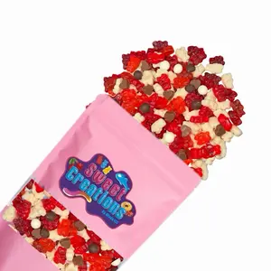 Sweet Creations Cherry Berry Dream Mix of flavorful sweet gummy bears mixed with chocolate hearts and buttons