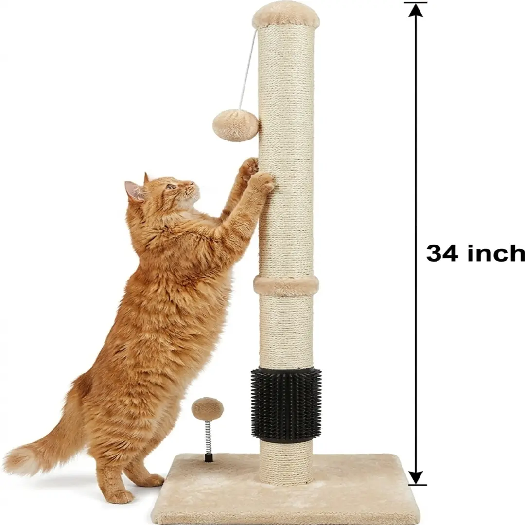 34 Inches Beige - Sisal Scratcher