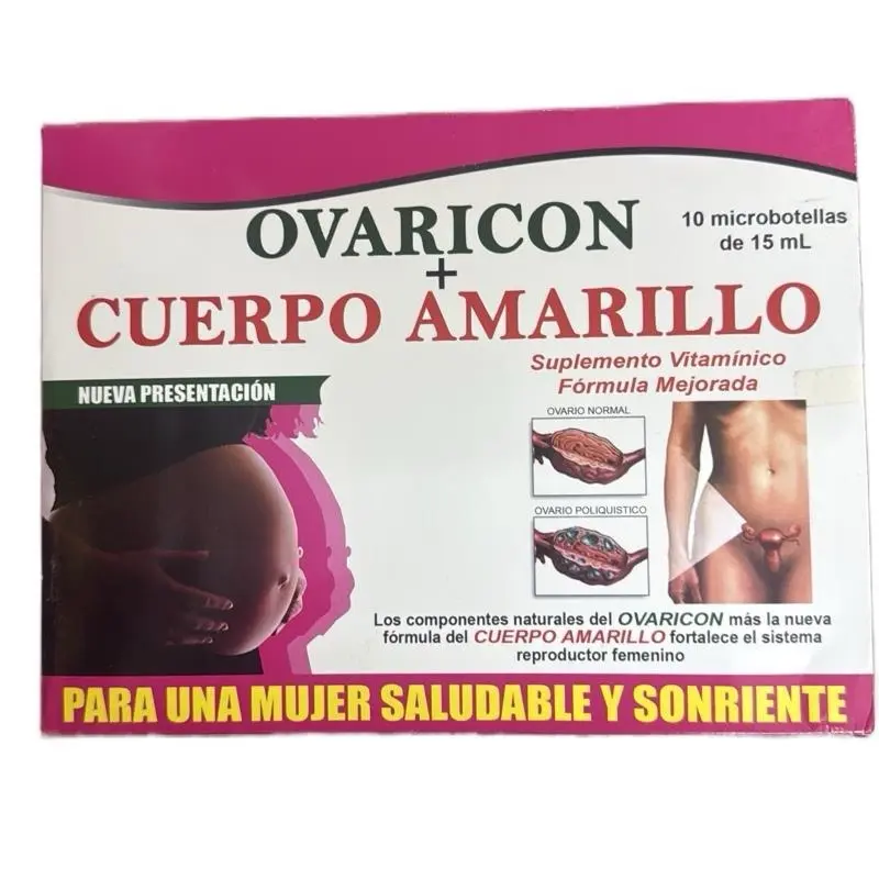 OVARICON + CUERPO AMARILLO From Guatemala Case 10 Microbotellas 15 ml Natural vitaminas b12 Naturally vitamina B1,B2,B6