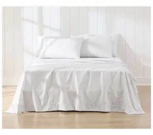 Lush Decor Circus Wavy Checks Sheet Set Light Gray 6Pc Full