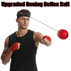Boxing Reflex Ball Headband Set,React Reflex Balls on String, Boxing Equipment,Boxer Reflex Ball and More Boxing Gifts for Men-Improve Hand Eye Coordination, Punching Speed, Fight Reaction