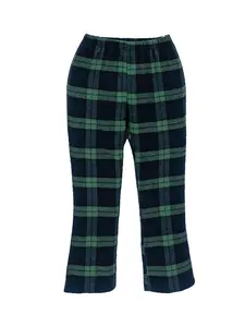 Girls' Christmas Pajama Pants, Soft Flannel Plaid Sleepwear, Casual Fitted Lounge Wear, All Seasons Comfortable Nightwear