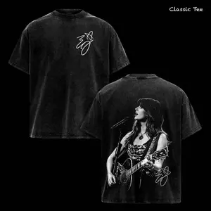 Ella Langley Shirt – Vintage Acid Washed Oversized Graphic T Shirt, Country Singer Live Performance Guitar Tee Western Music Aesthetic Streetwear, Heavyweight Soft Cotton Unisex Top, Men Women Wear Casual Tee, Gift for Country Music Fans I85