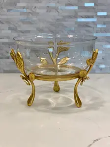 BUTTERFLY LEAF BRANCH BOWL GOLD
