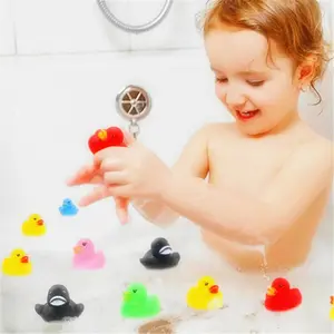 12 Pcs Multicolored Mini Multicolor Rubber Ducks Baby Bath Ducky Bathtub Pool Squeaky Little Duck Toys for Shower/Party Decoration Supplies/Birthday (12)