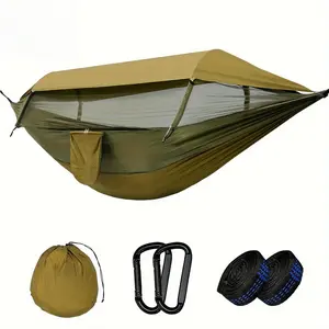 Outdoor Automatic Quick-Open Hammock Set with Mosquito Net and Sunshade, Portable Travel Hammock, Ultra-Light Camping Hammock