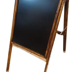 easel handmade chalk board white board combo reclaimed stained wood cafe store front sign