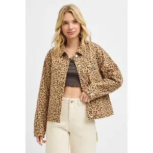 Leopard Print Oversized Jacket