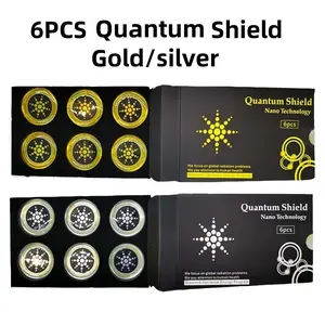 [6 Pcs] Ｅм F Stickers - Multi-Device Protective Stickers-For Phones, Laptops, Fridges, and More - Gold/Silver for Smartphones, Cases, and Devices