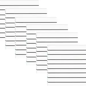 6 Pads, 300 Sheets, Clear Transparent Lined Sticky Notes 3x3, , Self-Stick  Notes, Easy to  for Office, , Notebook, Meeting, , Stationery Set, Lined White