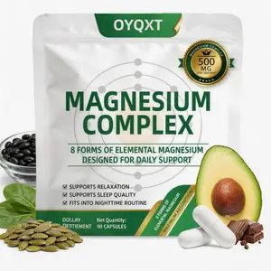 Magnesium Complex 8 Forms 500mg - Sugar Free & Vegan Daily Support for Restful Sleep, 90 Capsules