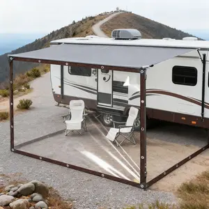 Transparent Pe Waterproof Fabric, Outdoor Camping Tent with Rope and Installation Holes, Easy Install Storage, Essential for Fall Winter, Outdoor Canopy Shelter