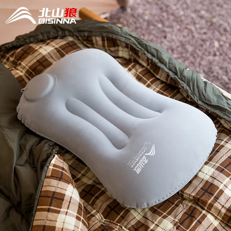 Beishan Wolf inflatable pillow outdoor camping travel artifact car portable folding throw pillow nap waist pillow cushion