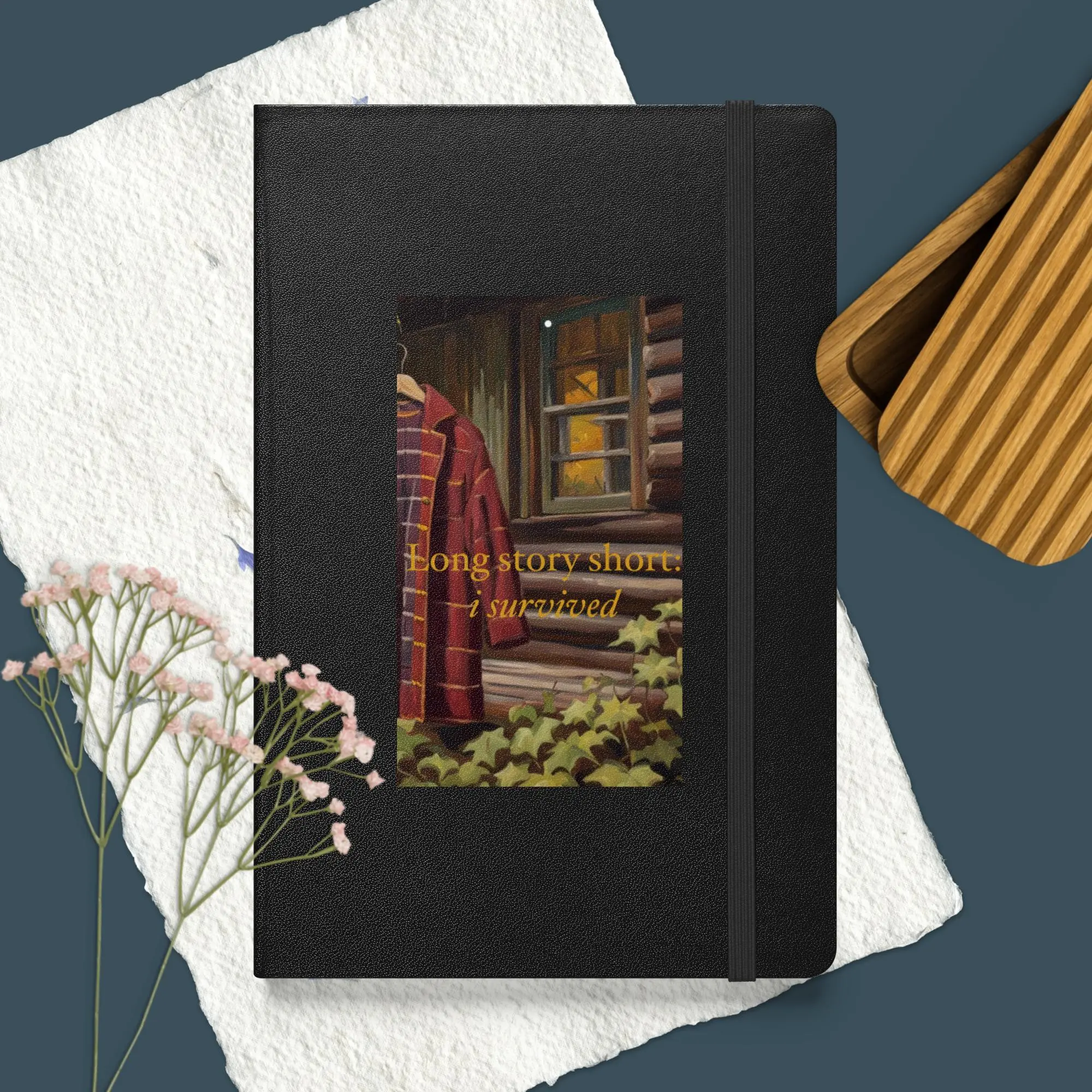 I Survived Notebook with 80 Lined Cream-Colored Pages, Elastic Closure, and Ribbon Marker