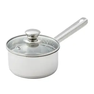 1 qt Oven Safe Stainless Steel Saucepan with Straining Lid