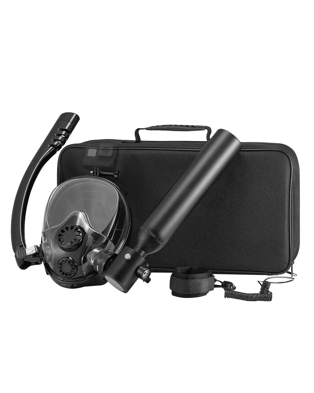 0.5L Scuba Tank Kit For Open Water Diving, Depth Rating 98.43 Feet, Lightweight Lung Air Cylinder With Snorkel Mask, Compact Portable Dive Gear Set For Recreational Diving, Training And Snorkeling Enthusiasts